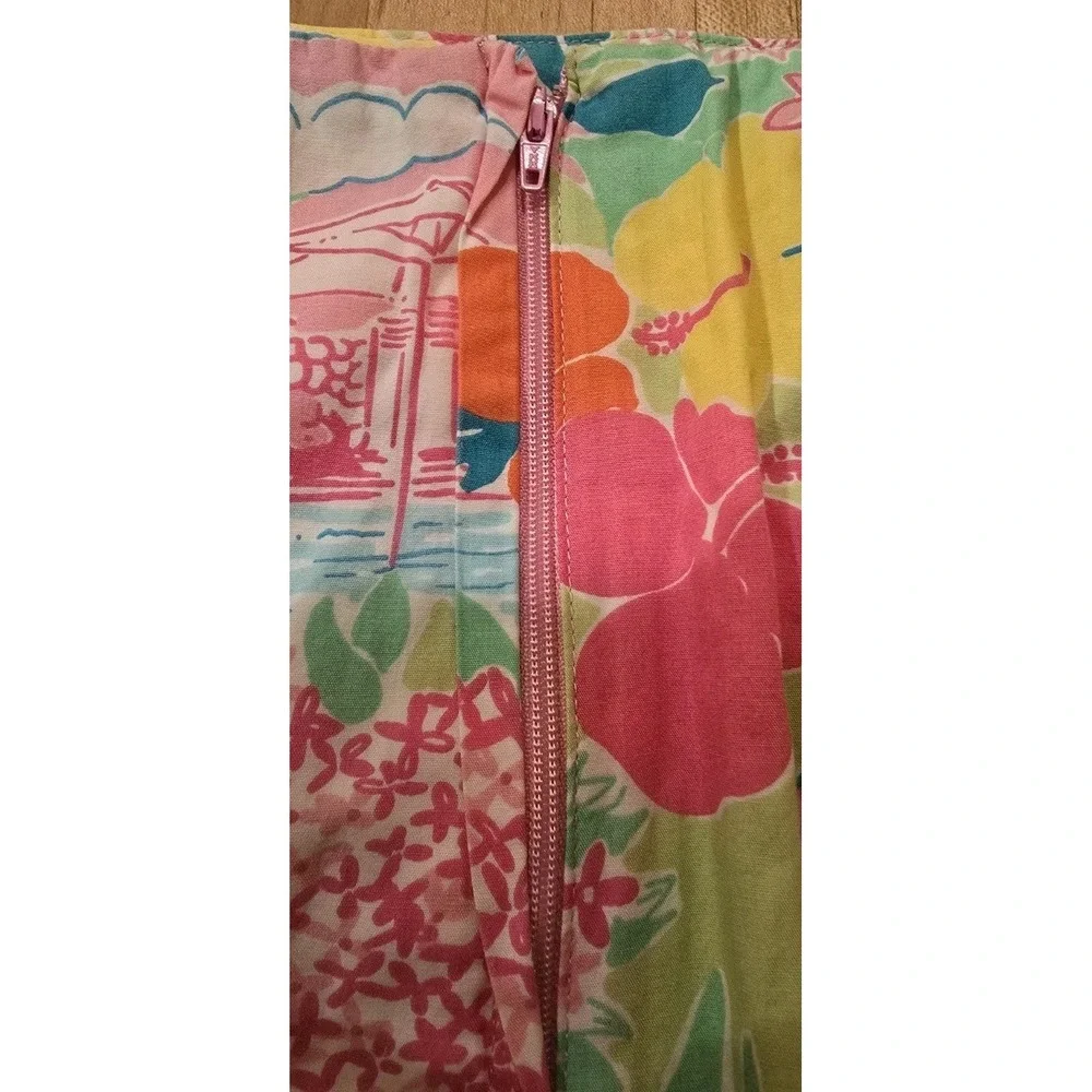 Lilly Pulitzer Lined Skirt‎ Women  Tropical Floral Print Preppy Y2K Skirt SZ 10